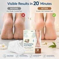 Masque Crème Hydratant pour les Pieds Bathrani en Gros, au Beurre de Coco et de Karité, Chaussettes de Soin Naturelles pour les Pieds, OEM, Marque Privée Personnalisée