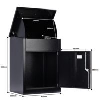 Boîte de dépôt de colis JH-Mech Boîte aux lettres équipée de prévention des doublons avec boîte à colis pour l'extérieur, personnalisable et durable