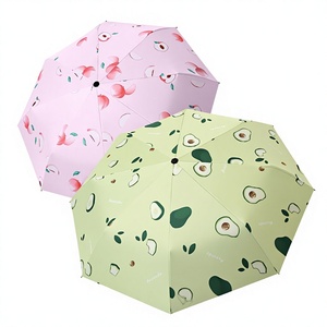 Parapluie pliant manuel anti-UV pour étudiants, motif fruits mignons, double usage soleil et pluie pour femmes - Product Image 2