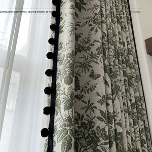 Panneau de fenêtre en jacquard floral vert verdoyant avec design semi-transparent pour le salon et l'aménagement de <span class=keywords><strong>baie</strong></span> <span class=keywords><strong>vitrée</strong></span> - Product Image 5