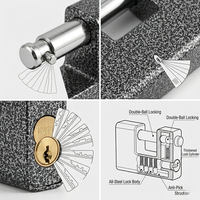 Cadenas en fer de 80mm avec 4 clés en fer, cadenas carré