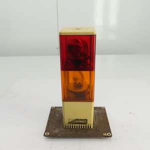 PLC Saski <strong>KJS</strong> Patlite Cube Tower Rotating Orange/Red Light 100VAC Warranty Product - Product Image 1