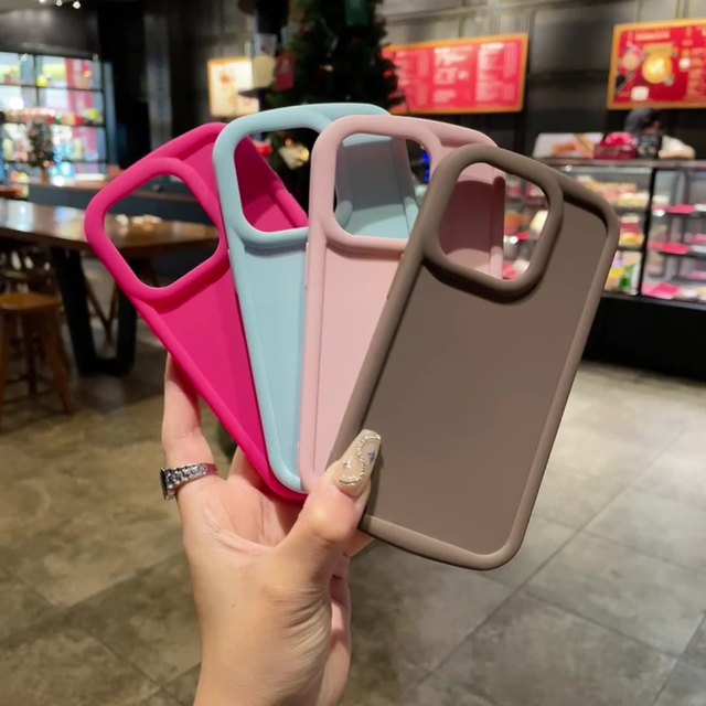 All-inclusive Bubble Groove Anti-Fall TPU Soft Mobile Phone Case for iPhone 16 15 12 Plus Pro Max-Excellent Feel Simple Design