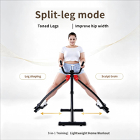 Máquina de Ejercicio Plegable SR Air Walker Glider de Acero, Equipo de Entrenamiento Cardiovascular de Bajo Impacto para Interiores, con Manillar, para Gimnasio en Casa