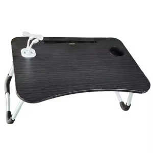 Escritorio portátil plegable de MDF con ranura para portavasos y asa para mesa de cama de diseño plegable fácil - Product Image 6
