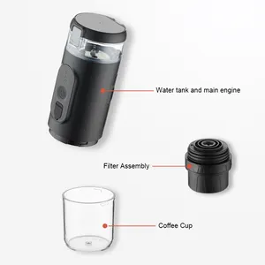 Travel Outdoor Rechargeable Hot Water Portable Capsule Coffee Machine 12 V