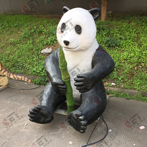 Mô Hình Robot Gia Đình Gấu Trúc Mô Phỏng Trang Trí Công Viên Vườn Thú Mô Hình Động Vật Cử Động - Product Image 2