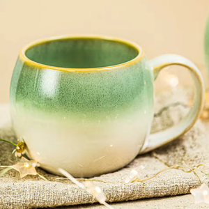 Vente en gros usine – Nouvelles tasses en céramique de porcelaine grande capacité 450 ml, couleur dégradée sous glaçure, haute esthétique, cadeaux d'affaires, sans danger pour les aliments - Product Image 1