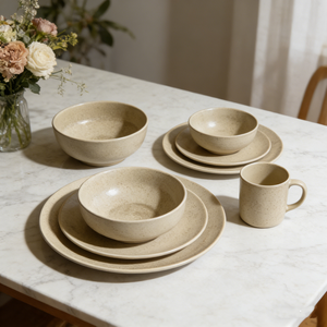 Vajilla de Cerámica Reactiva Personalizada con Formas Irregulares Convencionales para Juegos de Comedor de Porcelana de Alta Temperatura para Hoteles - Product Image 4