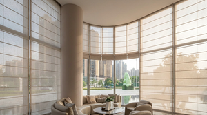 Stores romains à rail incurvé ZSTARR pour fenêtre en <span class=keywords><strong>baie</strong></span> et fenêtre cintrée, conception <span class=keywords><strong>sur</strong></span> <span class=keywords><strong>mesure</strong></span> pour commande de projet - Product Image 3