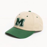 Gorra de Béisbol de Dos Tonos con Bloques de Color, Parche Personalizado, Logotipo Bordado en Chenille, Algodón Suave, para Moda Urbana