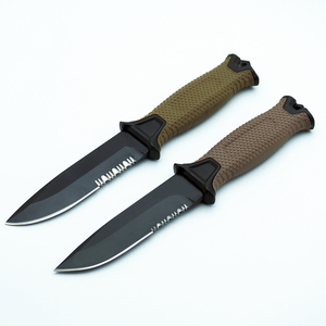आउटडोर जीवित रहने के लिए थोक स्टेनलेस स्टील फिक्स्ड ब्लेड चाकू चाकू और प्लास्टिक हैंडल और शेथ ओम अनुकूलन योग्य - Product Image 4
