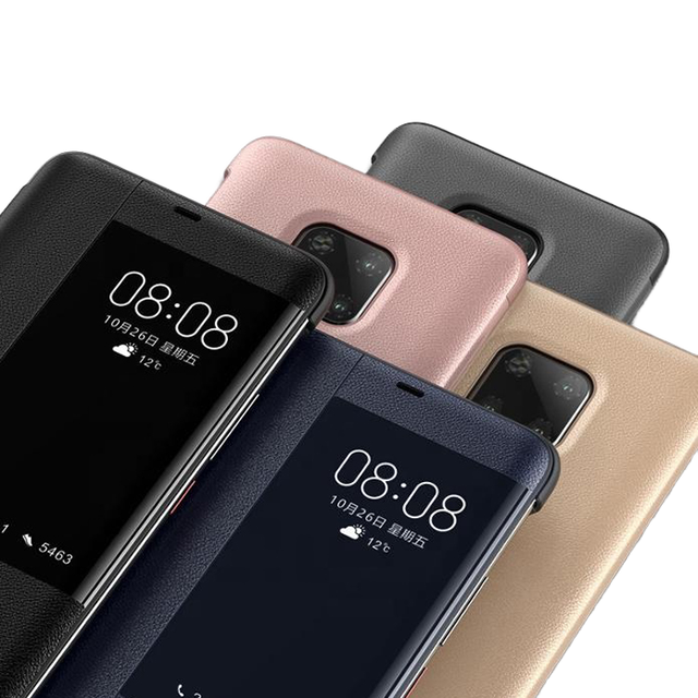 Factory Luxury Smart View Flip TPU+PC Phone Case for Huawei Mate 20 30 Series