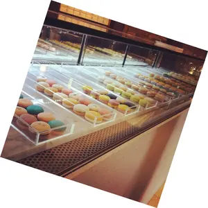 China supplier clear acrylic macaron display tray acrylic dessert tray