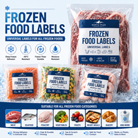 Étiquettes personnalisées pour congélateur de poisson, autocollants étanches pour emballage alimentaire, pour sacs de saumon, thon, morue et autres fruits de mer congelés