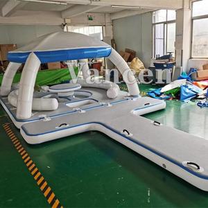 Plate-forme flottante gonflable Bateaux Yacht <span class=keywords><strong>de</strong></span> luxe Toboggan Piscine Air Docks dans l'Océan Plate-forme Docks Île flottante - Product Image 2