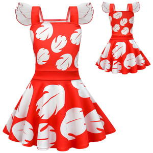 Disfraz <span class=keywords><strong>de</strong></span> Princesa <span class=keywords><strong>Lilo</strong></span> <span class=keywords><strong>de</strong></span> la Película <span class=keywords><strong>Stitch</strong></span> para Niñas, Vestido Casual con Mangas Voladoras, Disfraz <span class=keywords><strong>de</strong></span> Cosplay para Navidad <span class=keywords><strong>y</strong></span> Halloween, Poliéster - Product Image 5