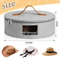 Logo personnalisé Durable Rond Voyage Chapeau Organisateur Sac Portable Cowboy Cap Boîte Cas Pliable Chapeau Feutre Panier De Rangement avec Poignée