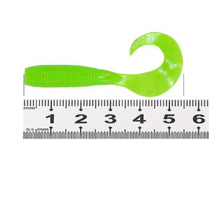 Capucin queue ver de terre 55mm 1.6g 10 pièces en plastique souple leurre nageur appâts artificiels pêche en mer océan matériel de pêche - Product Image 4