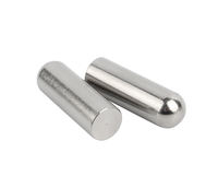Pin Dowel Silinder Padat Baja Tahan Karat 304, Pin Penentu Posisi Kepala Bulat, Pin Ejektor Poros, Batang Bulat Halus M1-M8