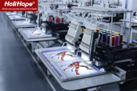 Machine à broder Holihope à 2 têtes Tajima, 15 aiguilles, 1200 tr/min, pour casquettes et broderies plates, directement de l'usine