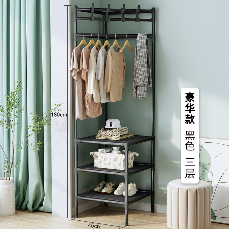 Corner shelf - 3-tier deluxe black