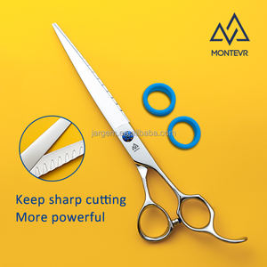 Yeni varış kavisli bıçak <span class=keywords><strong>Pet</strong></span> bakım makas pürüzsüz kesme 7.5 inç köpek temizlik ürünleri makas makaslar - Product Image 2