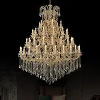 Hot New Luxury Gold Classic sala da pranzo lampadario matrimonio cristallo candela lampadario vuoto
