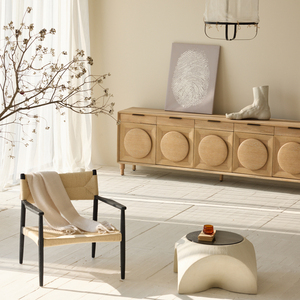 Meuble de salon en bois massif foncé, style campagnard, en chêne naturel lavé, pour le recyclage du bois - Product Image 1