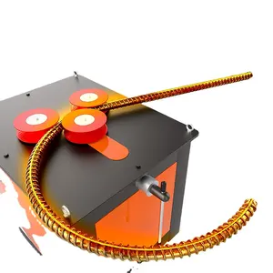 Cintreuse d'arc de barre d'acier de renfort de spirale de 4-24mm, machine de roulement de barre de fer forgé, machine à cintrer de barre d'armature