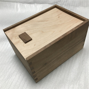 Finger Joint <strong>Wooden</strong> Box Gift <strong>Unfinished</strong> Wholesale with Sliding Lid for BLock Toy Storage Case Box Custom <strong>Wooden</strong> Packaging Boxes - Product Image 4