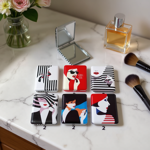 G21INV13 Specchietto Compatto Design Art Déco in Plastica, Accessorio Portatile per il Trucco Femminile - Product Image 3