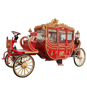 Calèche royale électrique de luxe populaire, calèche royale classique, calèche électrique Cendrillon à vendre, sculpture de calèche bleue - Product Image 2