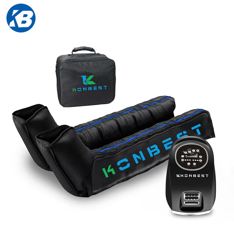 Portable Air Compression Recovery Boots | Sequential Pneumatic Leg Massager for Sports Recovery & Circulation, Adjustable Pressure with Multiple Modes, Travel-Friendly System for Muscle Soreness & Edema Relief – Qatar