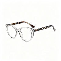 Lunettes Rétro Rondes Anti-Lumière Bleue SM23053 - Monture PC Légère avec Verres en Résine Transparente pour Hommes et Femmes (6 Couleurs)