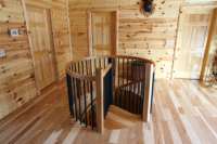 CBMMart kit d'escalier en colimaçon pour appartement de petite dimension escalier main courante en aluminium marches en bois