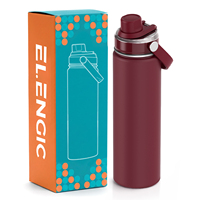 Gourde de sport portable 22oz, isotherme, avec couvercle à bec, réutilisable, facile à nettoyer