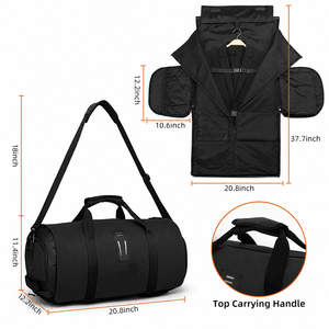 Custom Convertible 3 in 1 Men Women Carry <strong>on</strong> Suit Bag Folding Hanging Travel Garment Duffel Backpack Bag for Business Trip - Product Image 2