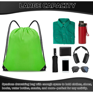 Free Stock Sample Polyester Drawstring <b>Backpack</b> Custom Logo Drawstring Bags String Gym <b>Backpacks</b> for Sport and Swimming - Product Image 4