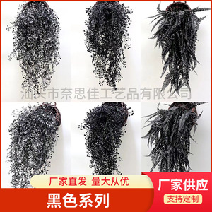 Décoration murale en eucalyptus artificiel Nasuka, 80 cm, série noire, décoration d'Halloween, accessoires pour la maison et l'extérieur - Product Image 5