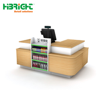 Prix Usine Bas Nouveau Design Comptoir de Caisse Personnalisé en Bois Robuste Highbright HBE-CC pour Supermarché et Magasin de Proximité, Chine