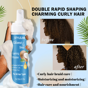 Mousse per Capelli 258ml con Cocco <span class=keywords><strong>e</strong></span> Karité, Schiuma Modellante Rapida per Capelli Ricci <span class=keywords><strong>e</strong></span> Voluminosi - Product Image 3