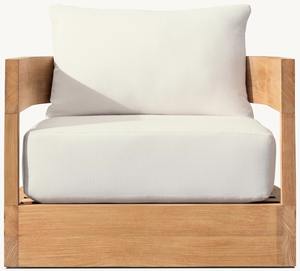 Sillón Individual de Teca Maciza para Exteriores, Moderno y Versátil, para Hoteles, Parques, Patios, Conjunto de Jardín - Product Image 3