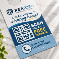 Cartes de visite personnalisées pour le nettoyage résidentiel, publicité porte-à-porte pour les quartiers, prospectus imprimés pour la génération de prospects locale