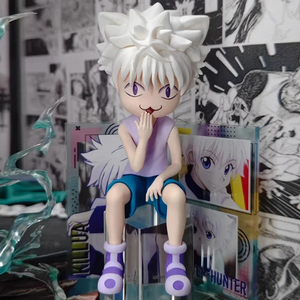 Figura de Anime HUNTERS de 11CM, muñeca bonita, figura de acción de Killua Zoldyck, figura de tapón, modelo sentado, juguetes de colección de PVC - Product Image 2