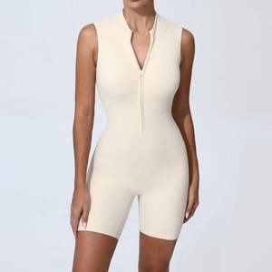 <span class=keywords><strong>Tuta</strong></span> Corta da Yoga Yoke, Abbigliamento Fitness, Alta Elasticità, Abbigliamento da Allenamento, <span class=keywords><strong>Tuta</strong></span> Sportiva da Yoga <span class=keywords><strong>con</strong></span> Cerniera per Donne - Product Image 1