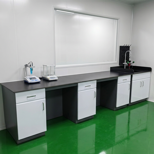 Banc de laboratoire mural modulaire moderne en acier, haute résistance à la corrosion, résistant aux acides et aux alcalis, poste de travail pour l'école et la biotechnologie - Product Image 4