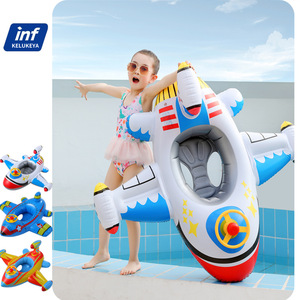 <b>Inflatable</b> Airplane Swimming Ring For Children <b>Pool</b> <b>Float</b> Seat With Steering Wheel 1-6 Years Old Novelty Design - Product Image 5