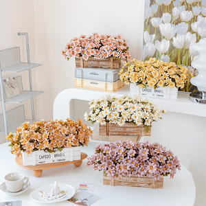 Maceta de valla de <span class=keywords><strong>rosas</strong></span> artificiales de estilo americano de 30cm, vegetación de imitación y flores de loto para Navidad, decoración del hogar, sala de estar - Product Image 3
