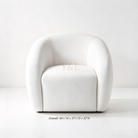Fauteuil d'appoint rembourré en tissu, canapé simple moderne incurvé pour salon, hôtel